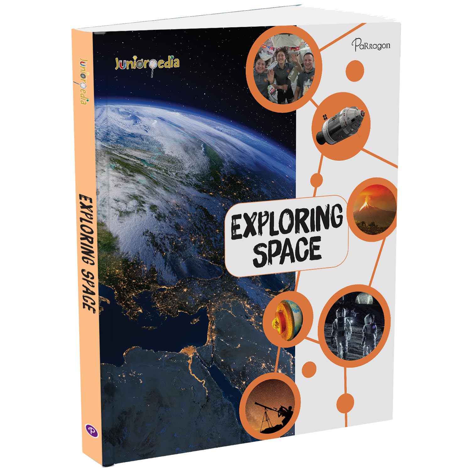 Front cover of the book 'Exploring Space' by Parragon.