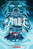 Front cover of the book 'Amulet Book #6: Escape From Lucien' by Kazu Kibuishi.