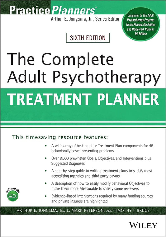 COMPLETE ADULT PSYCHOTHERAPY TREATMENT PLANNER (Paperback ) image 1