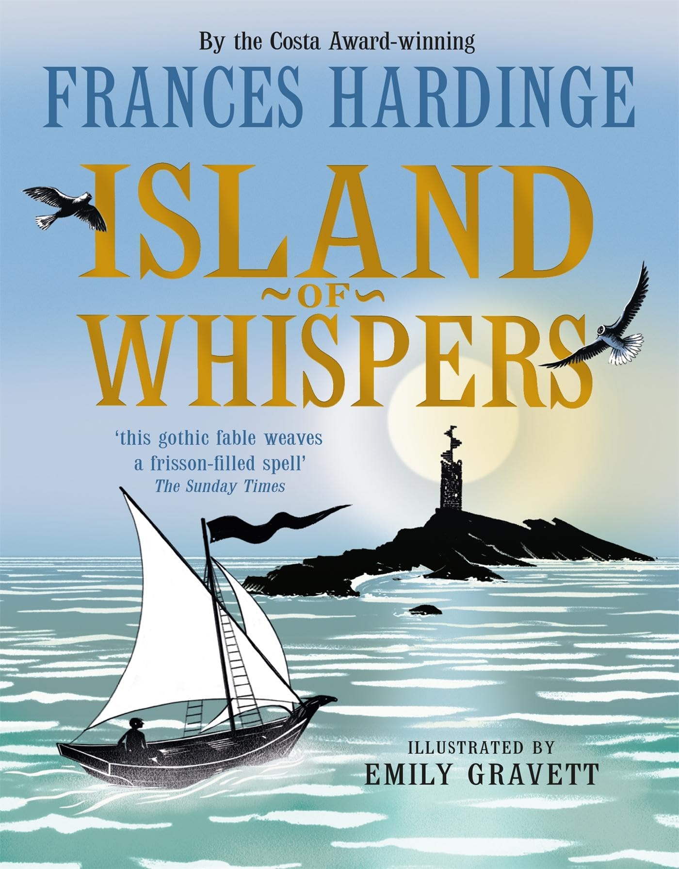 Front cover of the book 'TWO HOOTS Island of Whispers.' by Emily Gravett Frances Hardinge.