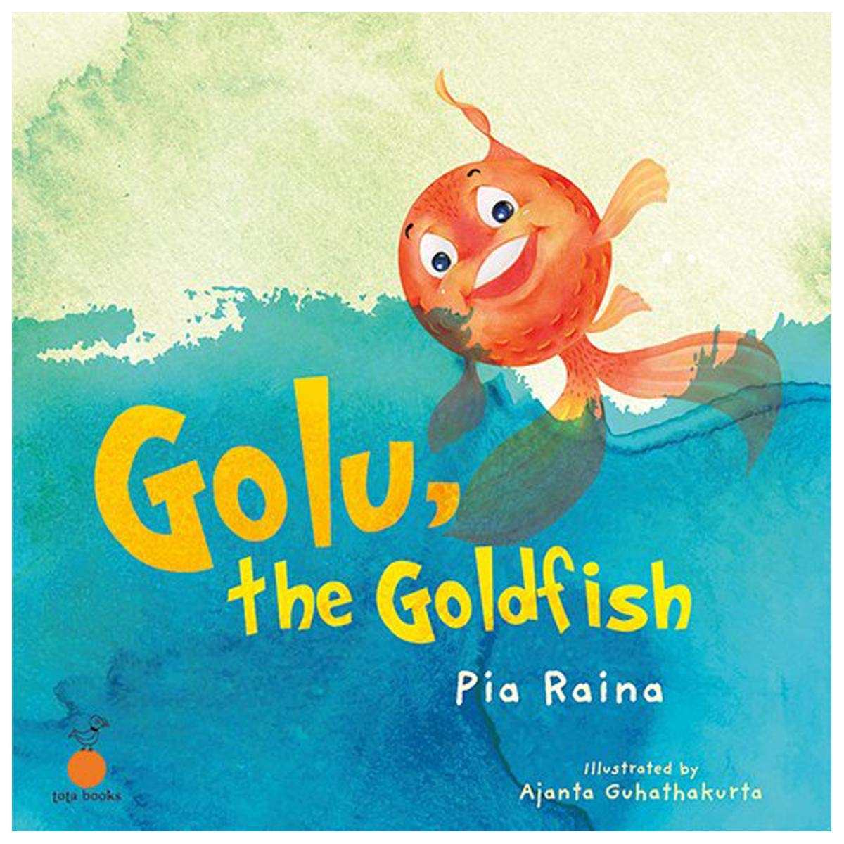 Front cover of the Paperback book 'Golu, the Goldfish' by Pia Raina.