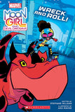 Front cover of the book 'Moon Girl and Devil Dinosaur: Wreck and Roll!: A Marvel Original Graphic Novel' by Stephanie Williams.