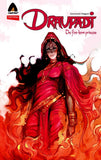 Front cover of the book 'Draupadi: Fire-Born Princess: Campfire Mythology Line (Campfire Graphic Novels)' by Saraswati Nagpal.
