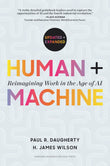 Front cover of the book 'Human + Machine, Updated and Expanded: Reimagining Work in the Age of AI' by Daugherty, Paul R..