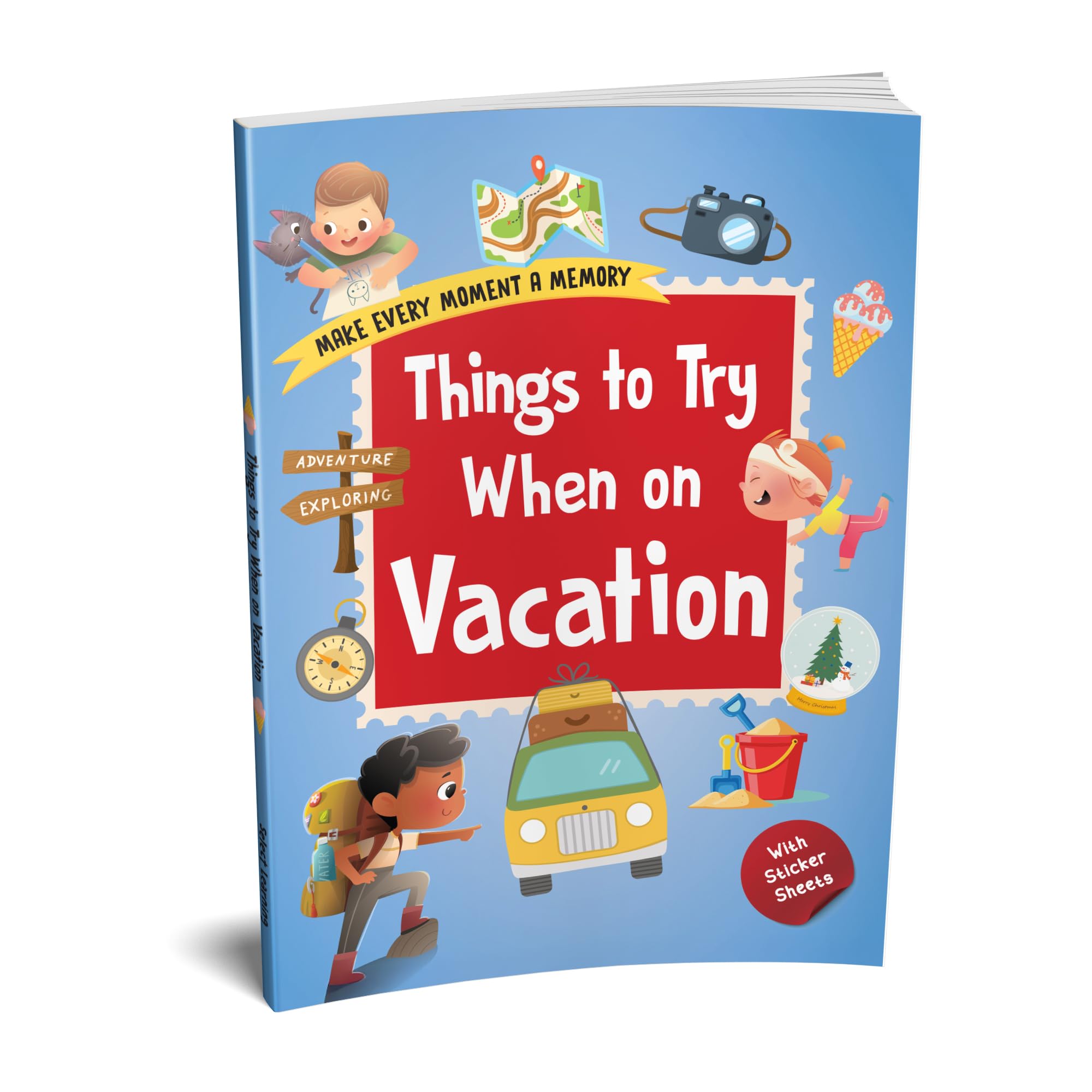 Front cover of the book 'Things to Try When on Holiday: An Adventure Journal: Holiday Journal | A Creative Travel Diary for Kids | Fun Prompts, D' by Nil.