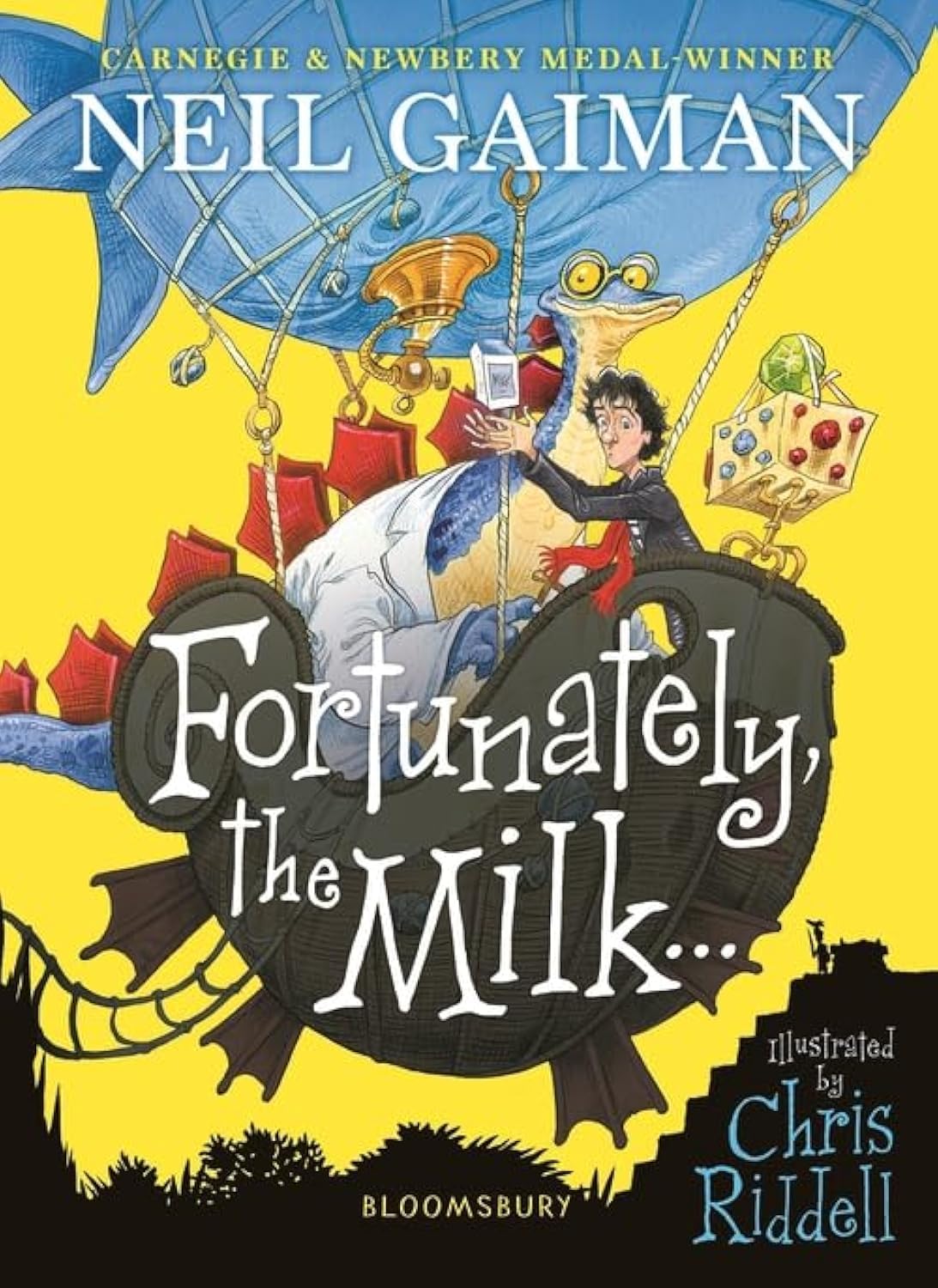 Front cover of the book 'Fortunately, the Milk . . .' by Neil Gaiman.