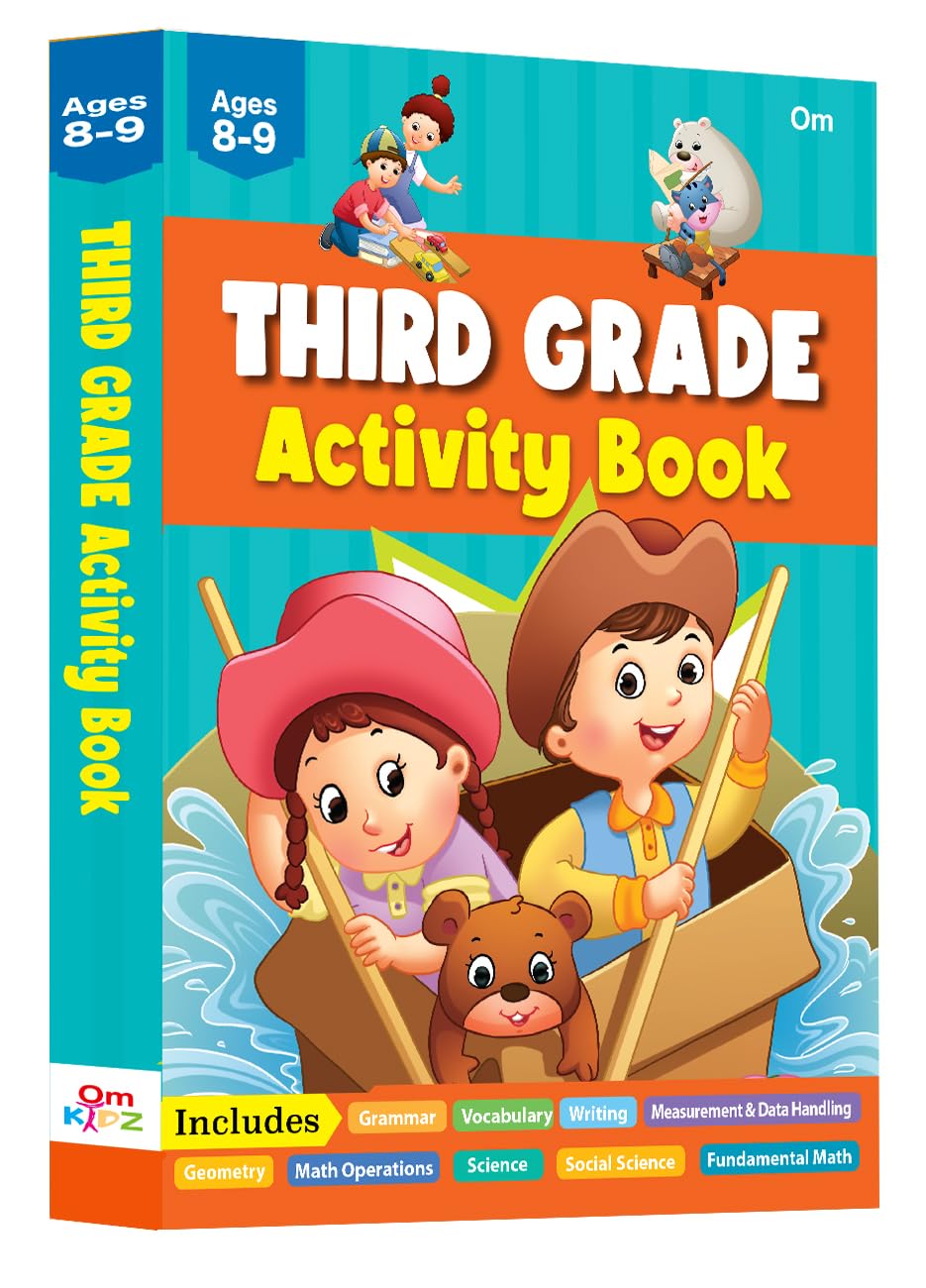 Front cover of the book 'Jumbo Smart Scholars: Grade 3 Workbook Activity Book' by Omkidz.