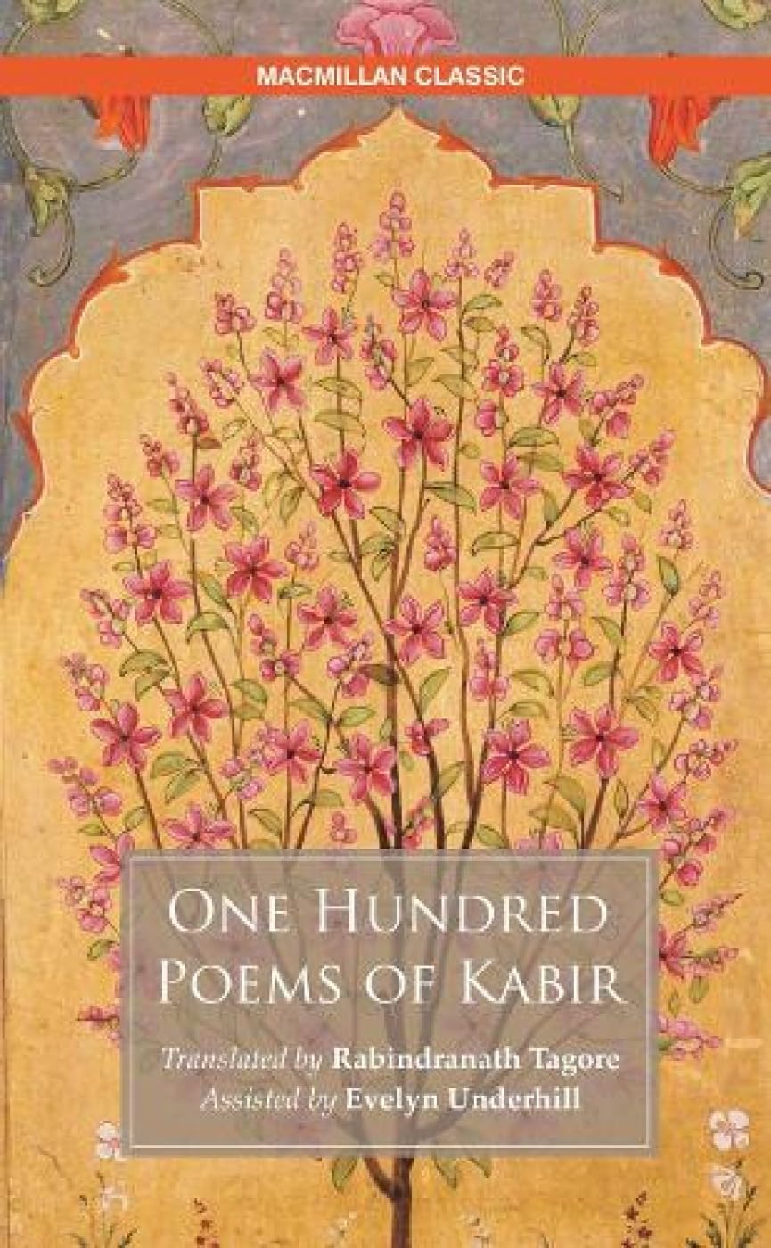 Front cover of the book 'One Hundred Poems of Kabir' by Translated By Rabindranath Tagore.