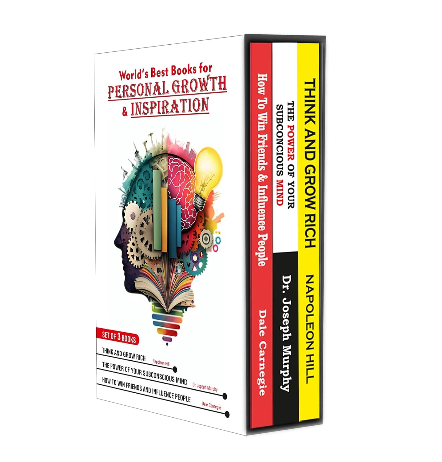 World s Best Books For Personal Growth & Inspiration (Box Set of 3 Books): Perfect Motivational Gift Set | Think & grow Rich | how to Win Friends & ... People | The Power of your Subconscious mind NYBooksHub