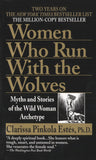 Front cover of the book 'Women Who Run with the Wolves: Myths and Stories of the Wild Woman Archetype' by Clarissa Pinkola Estes.