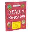 Front cover of the book 'Deadly Dinosaurs' by Parragon.