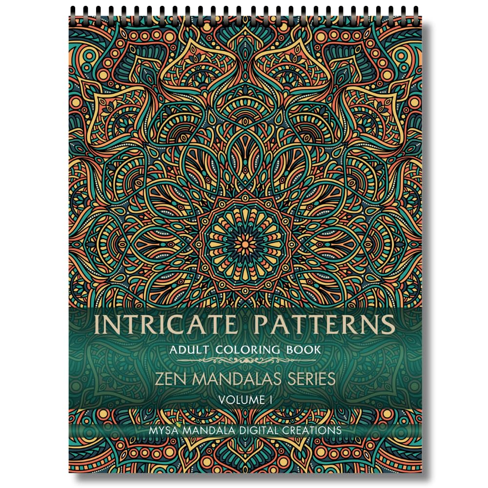 Intricate Patterns Adult Coloring Book - Zen Mandalas Series - Volume 1 NYBooksHub