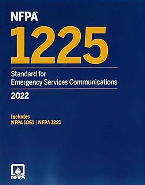 NFPA 1225, Standard for Emergency Services Communications, 2022 ed | 9781455928187 | Paperback