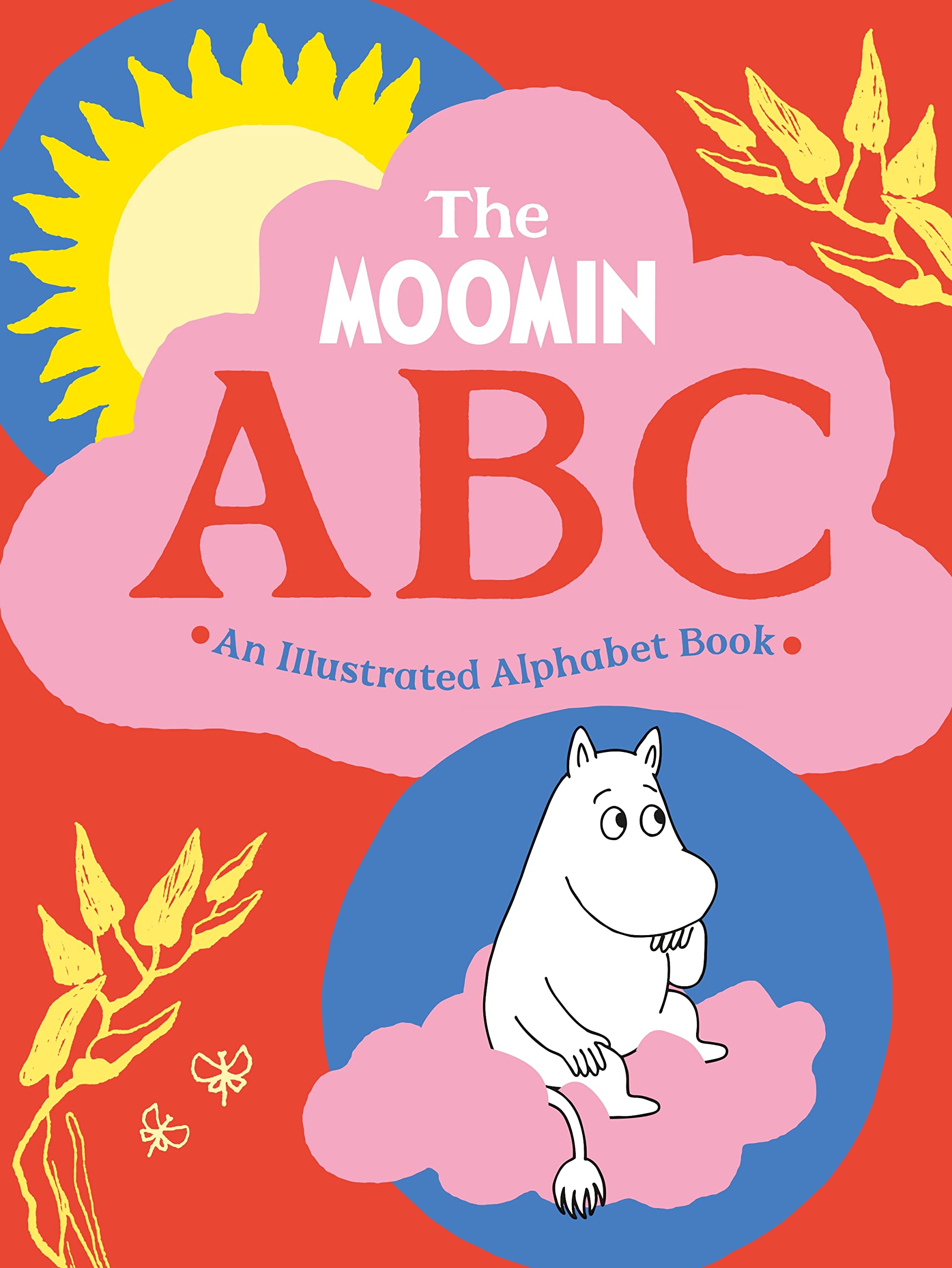 Front cover of the book 'The Moomin ABC: An Illustrated Alphabet Book' by Tove Jansson.