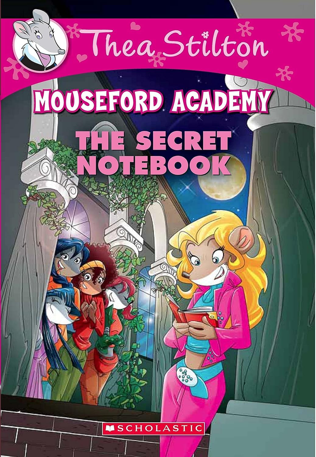 Front cover of the book 'Thea Stilton Mouseford Academy#14 The Secret Notebook' by Geronimo Stilton.