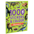 Front cover of the book '1000 Stickers & Colour - Dinosaurs' by Parragon.
