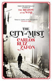 Front cover of the book 'THE CITY OF MIST' by Carlos Ruiz Zafon.