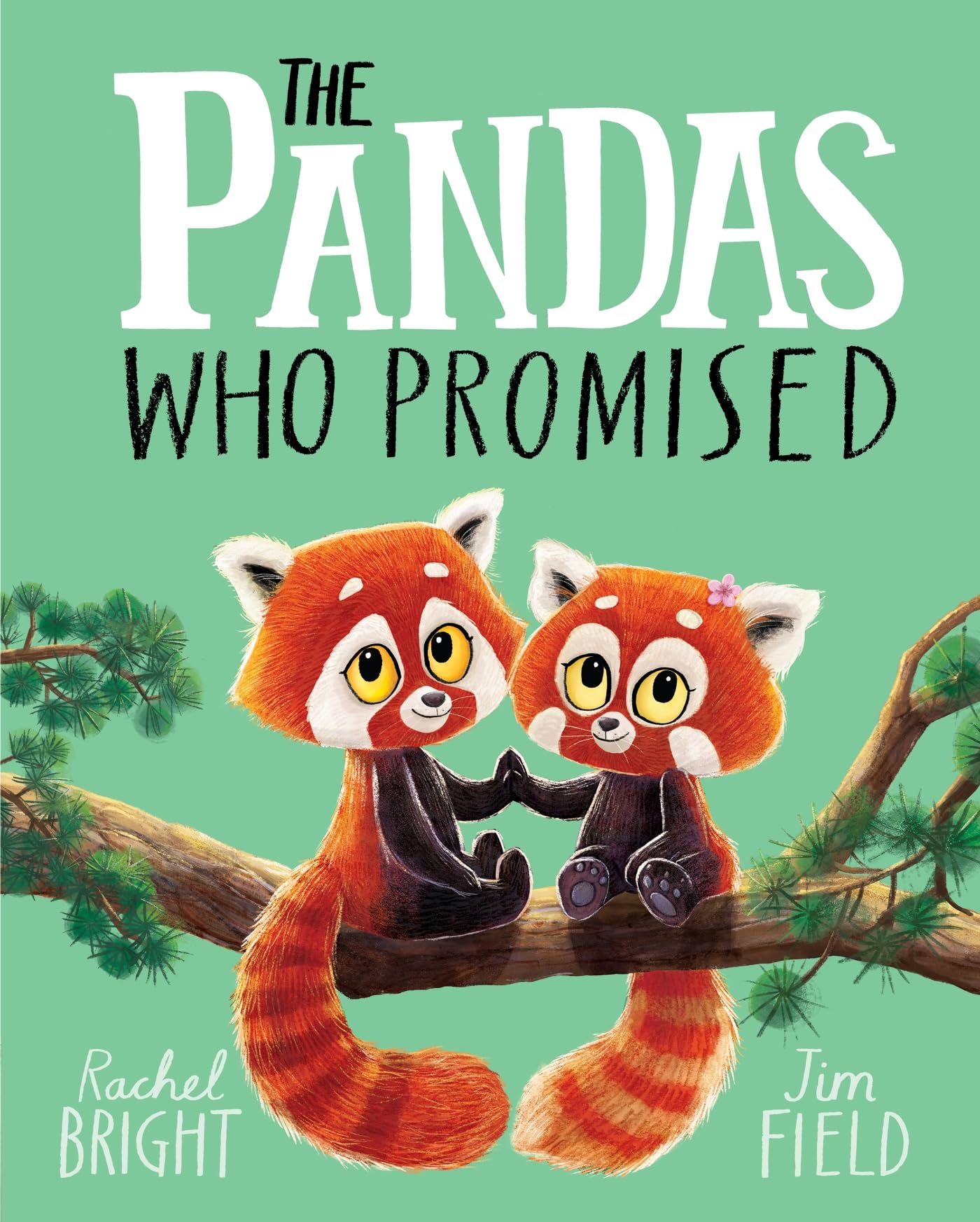 Front cover of the book 'The pandas who promised' by Rachel Bright.