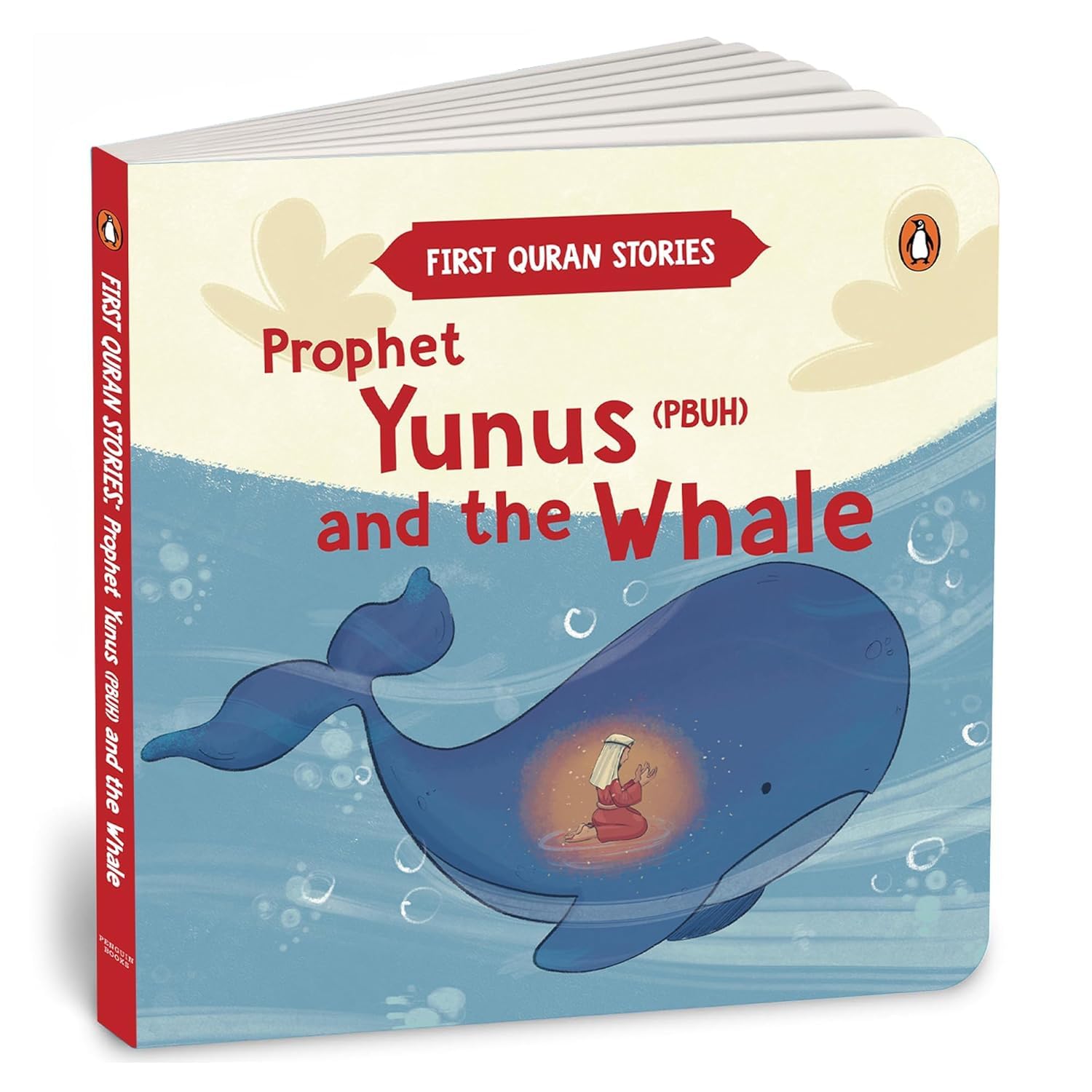 Front cover of the book 'Prophet Yunus (PBUH) and the Whale: First Quran Stories | An Illustrated Story Book for Kids | Values of Islam and the H' by Pengiun.