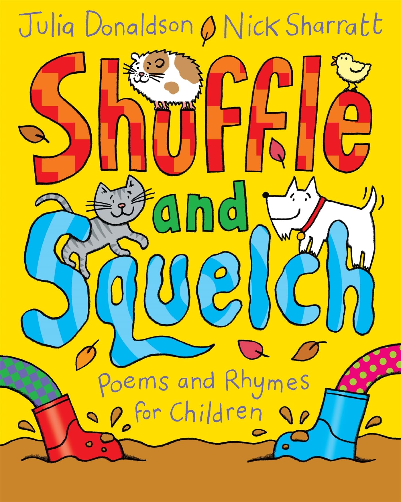 Front cover of the book 'Shuffle and Squelch' by Julia Donaldson.