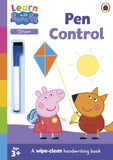 Front cover of the book 'Learn with Peppa: Pen Control wipe-clean activity book' by Peppa Pig.