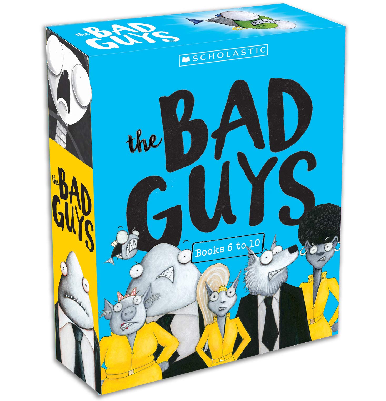 Front cover of the book 'The Bad Guys Boxset: Books 6 to 10' by Aaron Blabey.