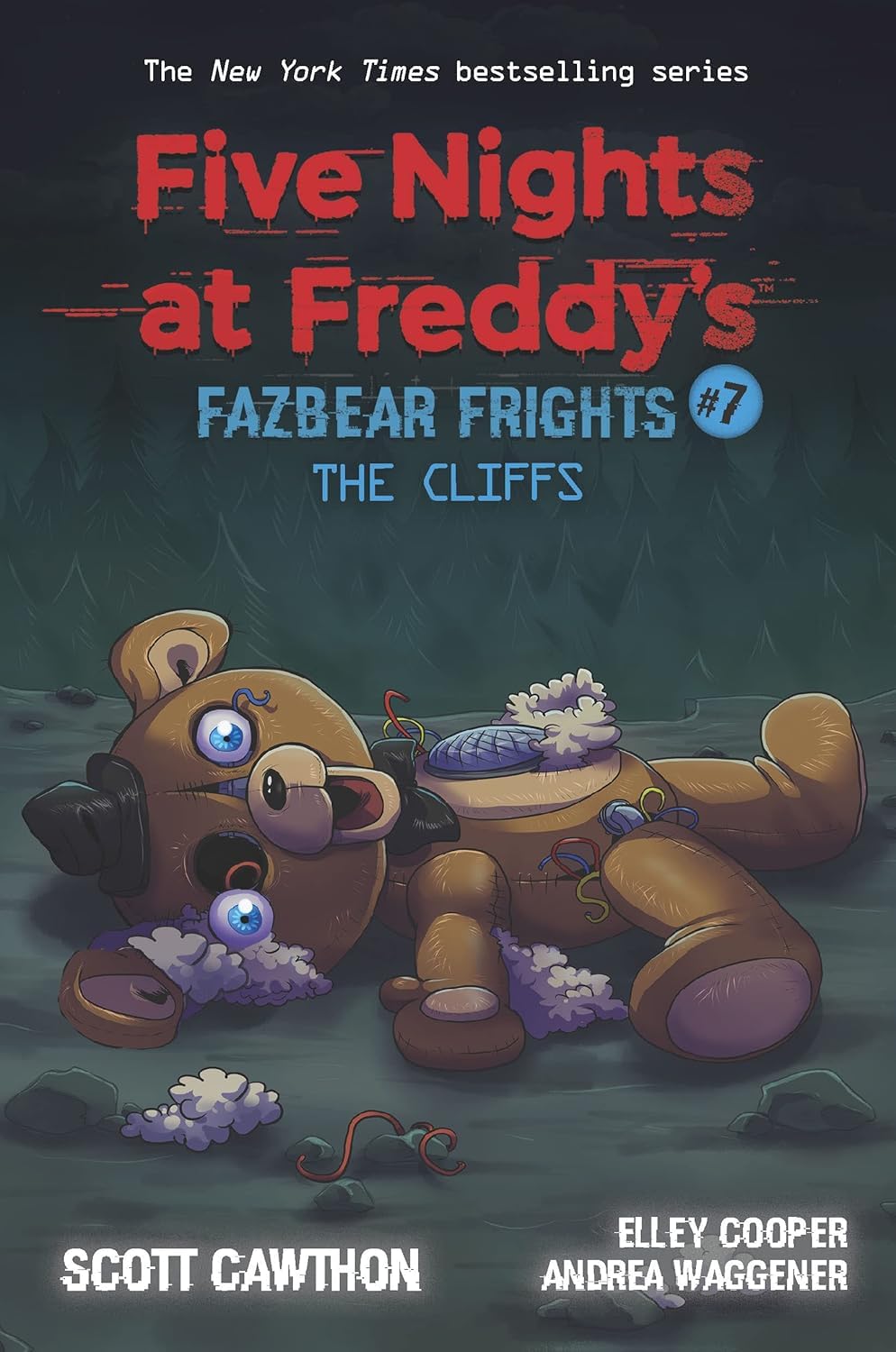 Front cover of the book 'Five Nights at Freddy's: Fazbear Frights #7: The Cliffs' by Scott Cawthon.