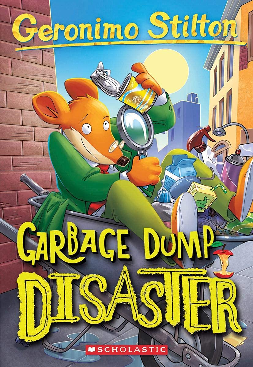 Front cover of the book 'Geronimo Stilton #79: Garbage Dump Disaster' by Geronimo Stilton.