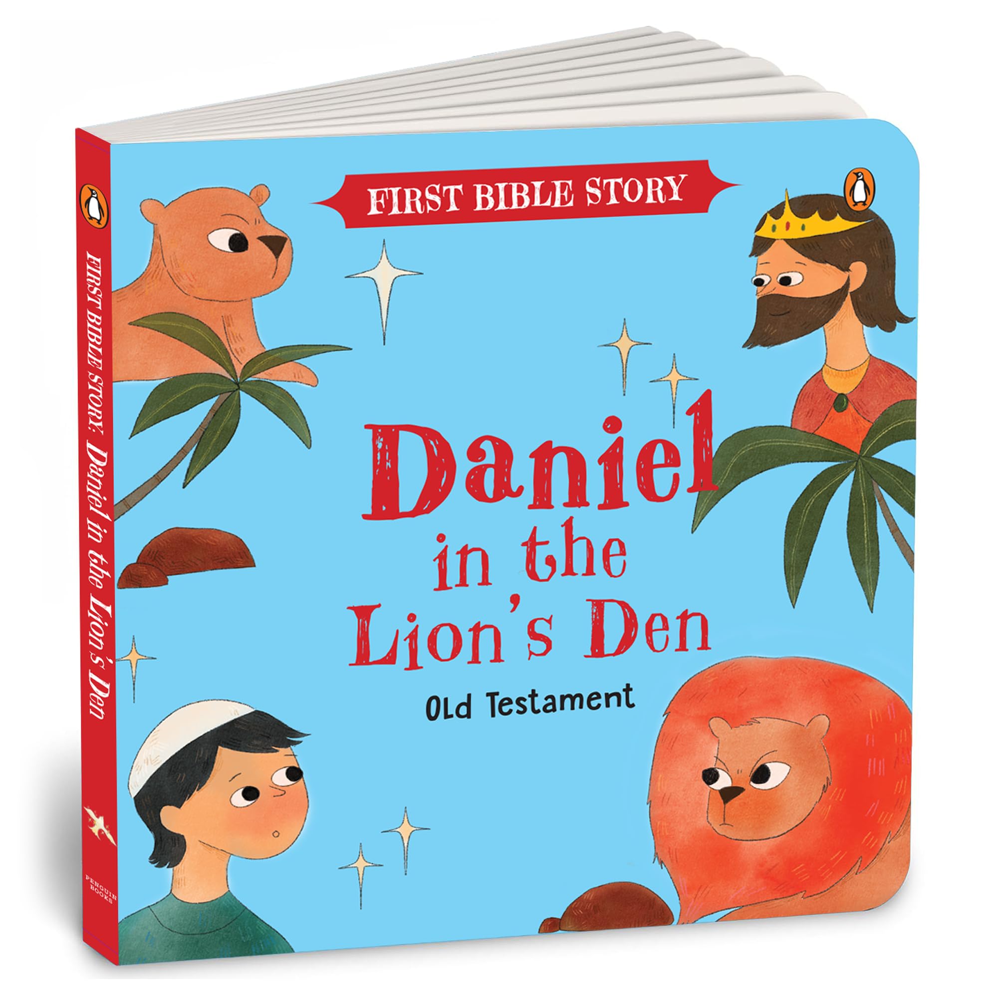 Front cover of the book 'Daniel in the Lion's Den (Old Testament): First Bible Story | An Illustrated Story Book for Kids | Ages 5+ [Penguin Earl' by Pengiun.
