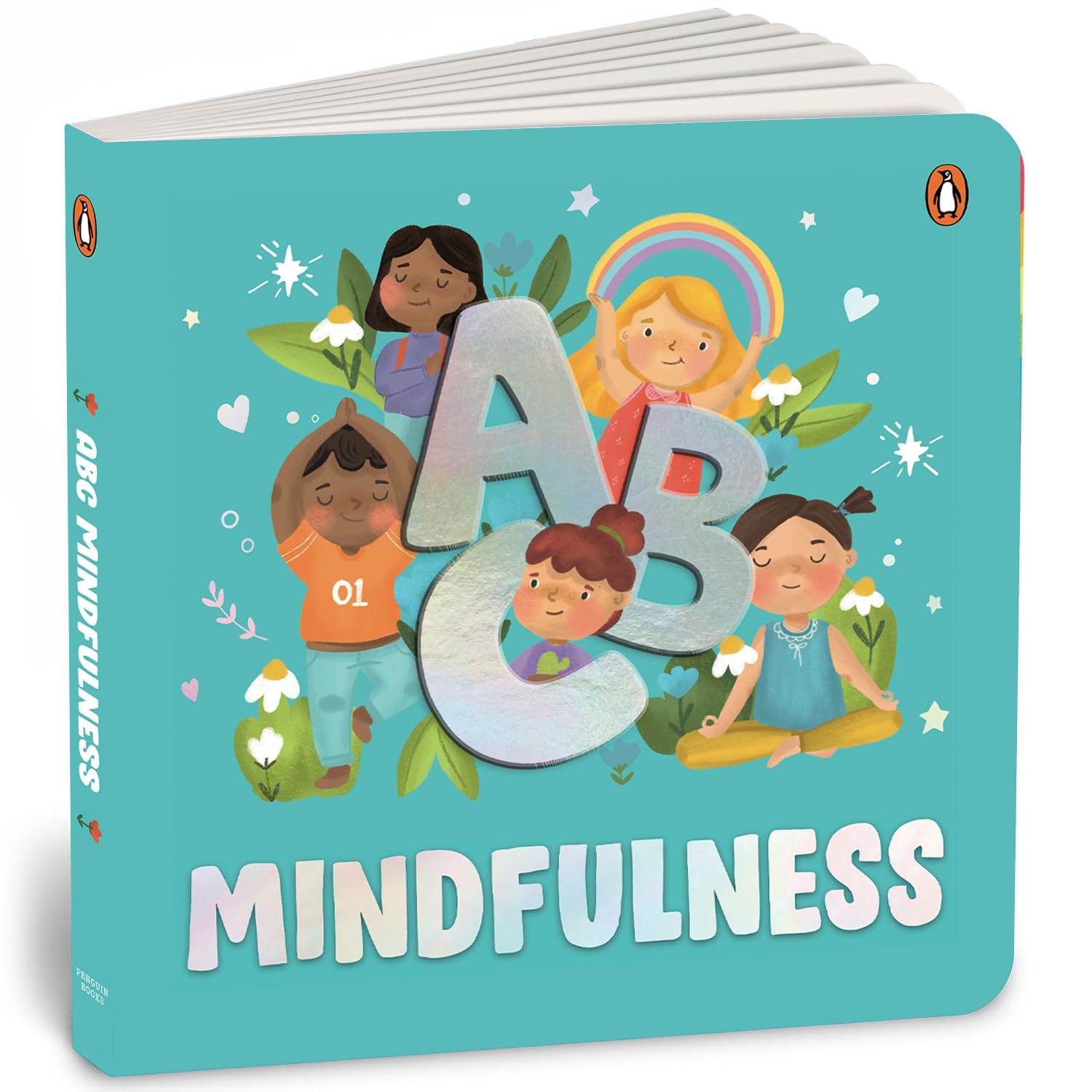 Front cover of the Board Book book 'ABC Mindfulness: An Engaging Illustrated Board Book | A to Z Mindfulness Book for Kids, Toddlers to Find Calm and Keep F' by Penguin.