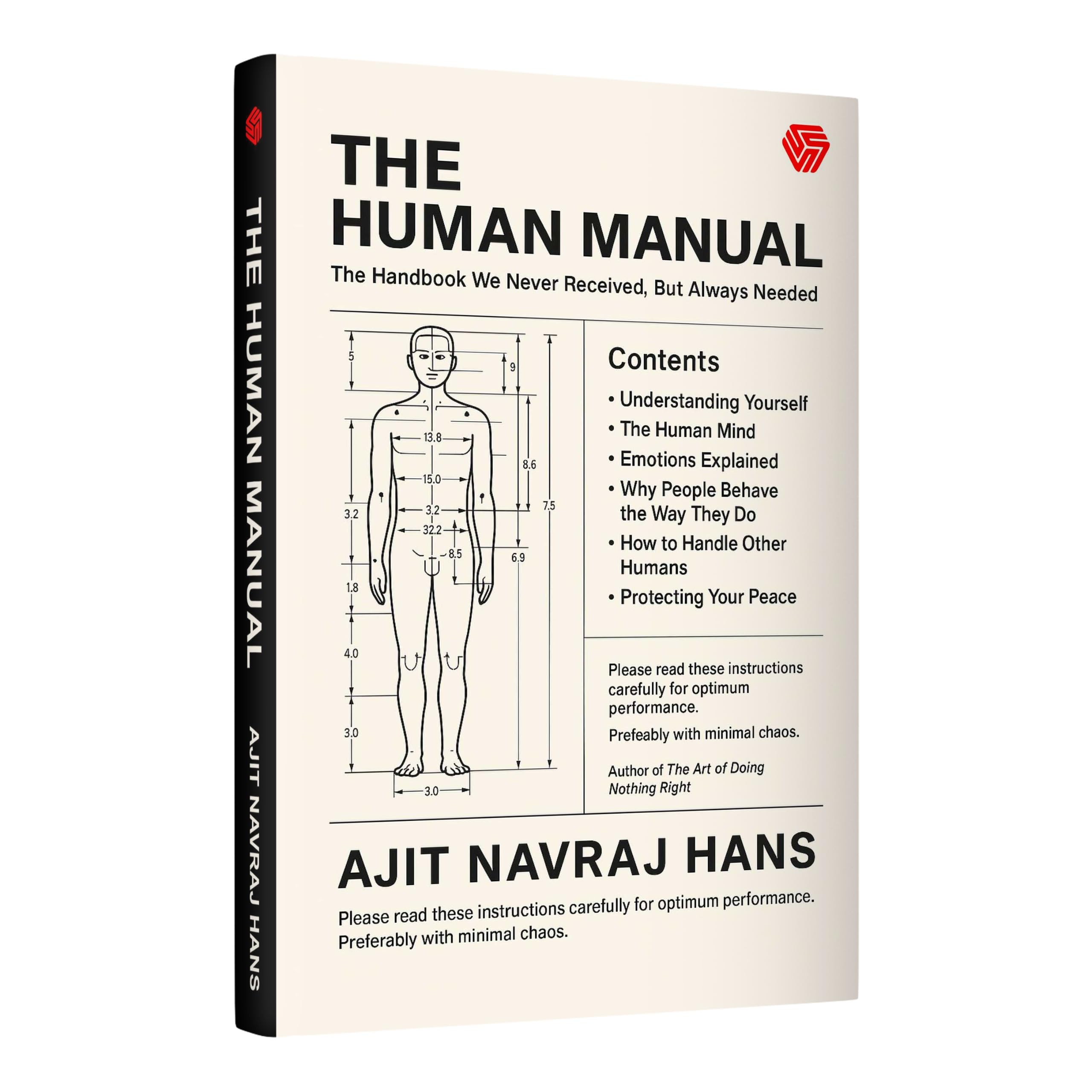 Front cover of the book 'The Human Manual | The Handbook We Never Received, But Always Needed | Ajit Navraj Hans | Invincible' by Ajit Navraj Hans.