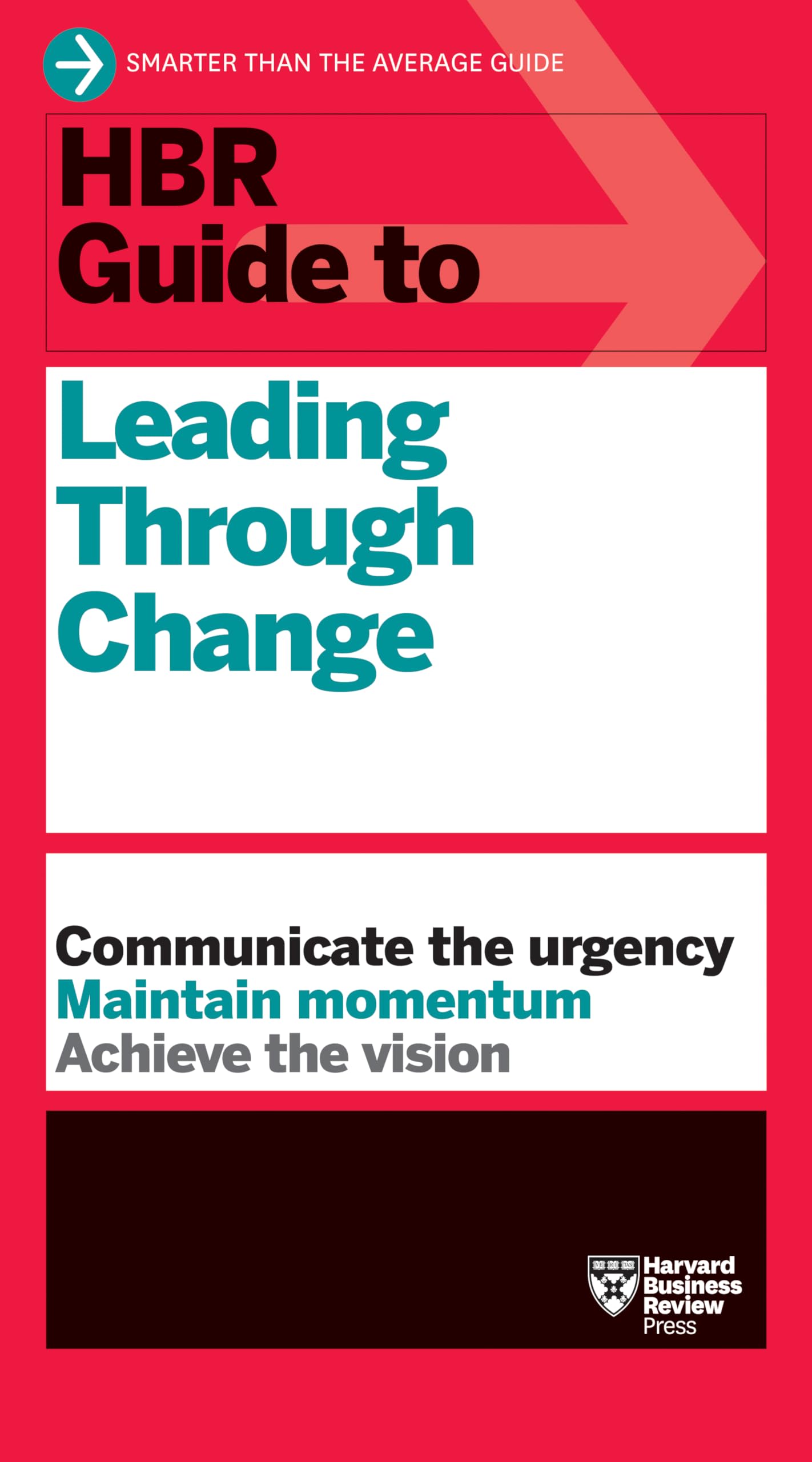 Front cover of the book 'HBR Guide to Leading Through Change' by Review, Harvard Business.