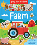 Front cover of the book 'Play Felt Farm' by Alice Barker.
