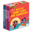 Front cover of the Board Book book 'Tales of Hindu Gods and Goddesses: A boxset of 6 Illustrated Board Books: Ganesha, Hanuman, Krishna, Shiva, Durga and Ra' by Pengiun.