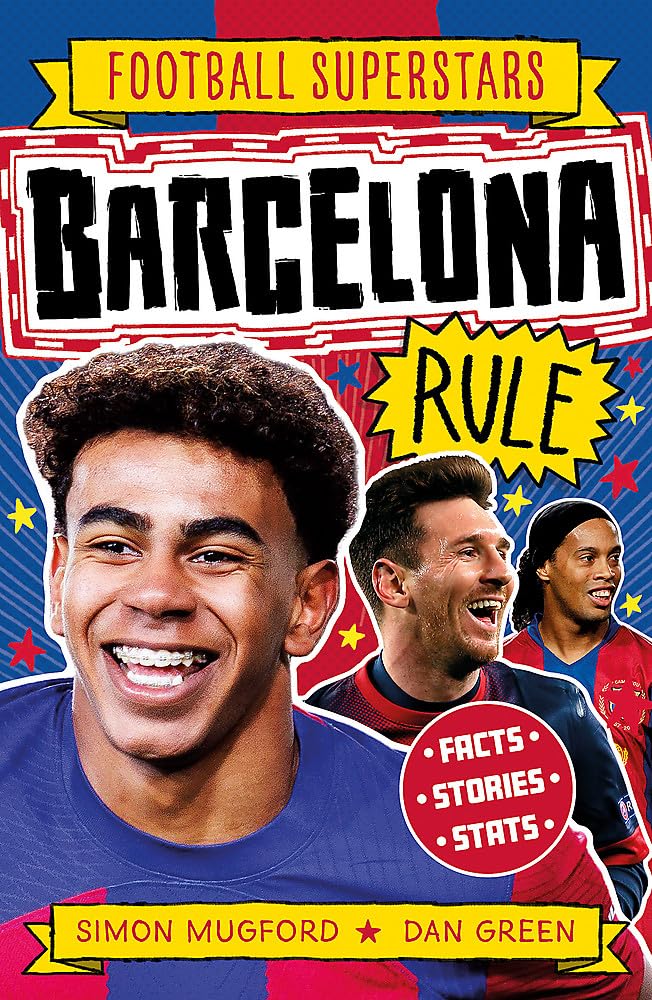 Front cover of the book 'Studio Press Football Superstars Barcelona Rule.' by Simon Mugford.