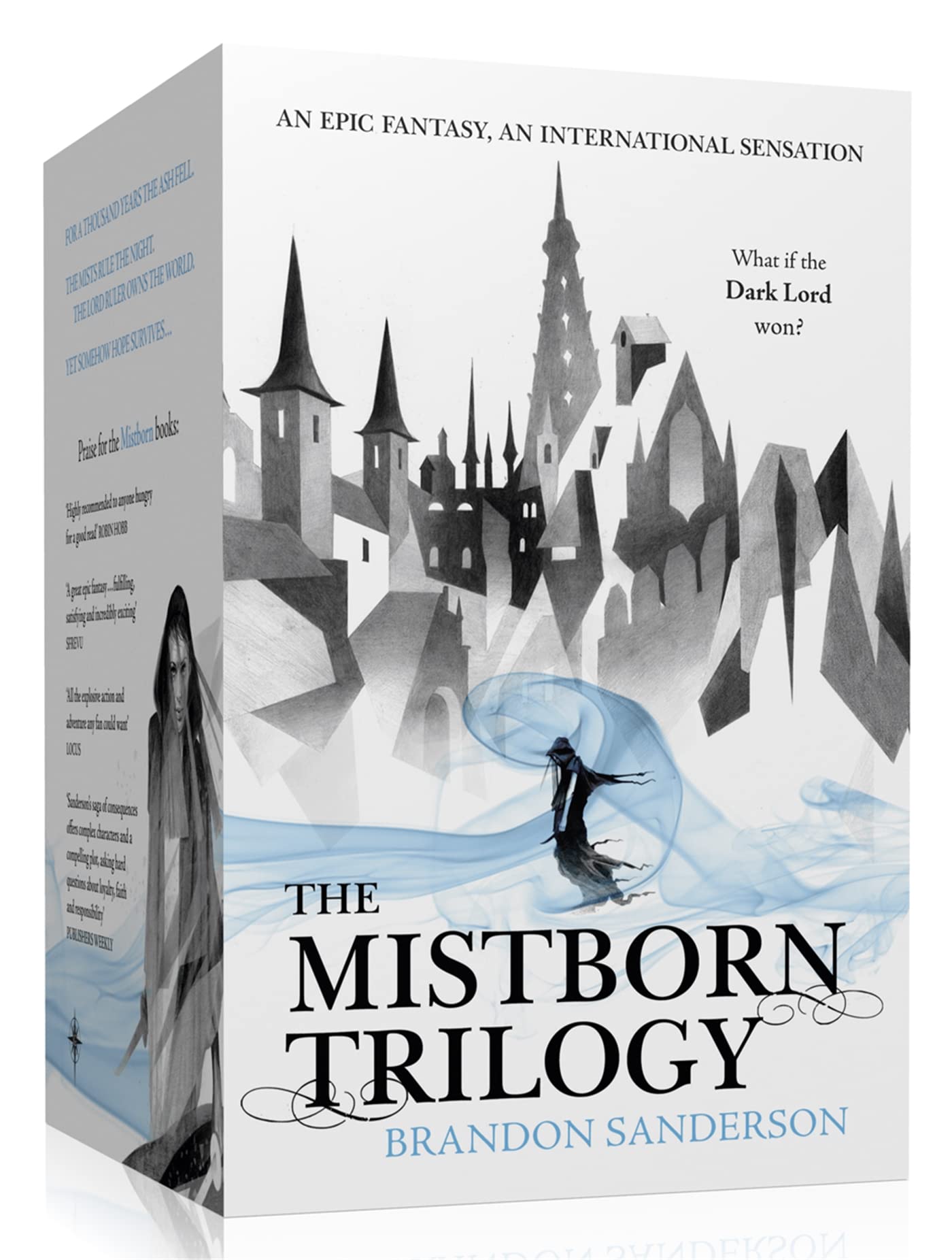 Front cover of the book 'Mistborn Trilogy: The Final Empire, The Well of Ascension, The Hero of Ages' by Sanderson Brandon.