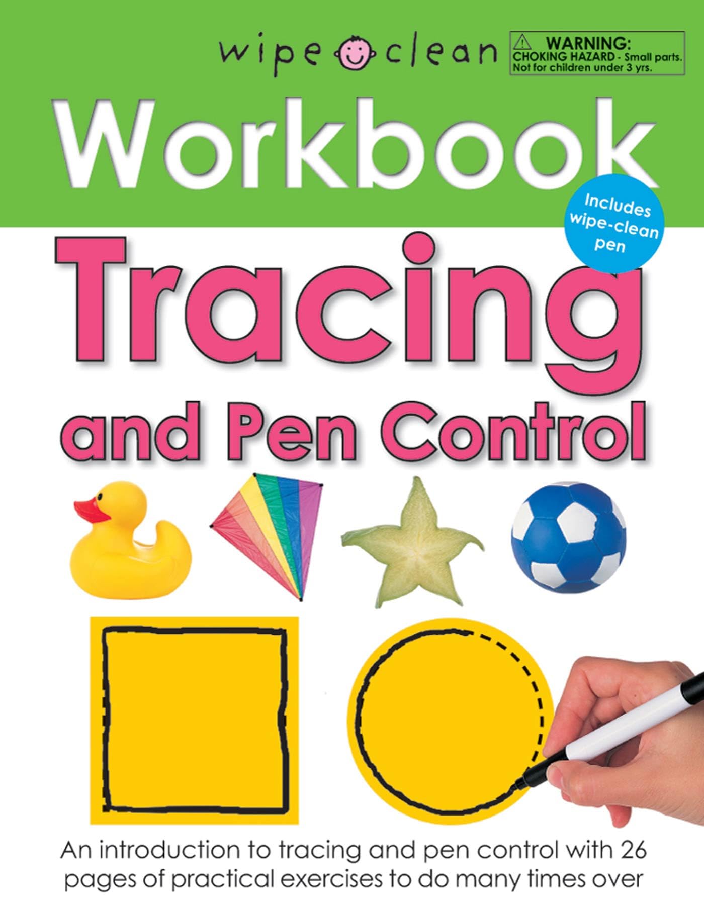 Front cover of the book 'Tracing and Pen Control (Wipe Clean Workbook): Includes Wipe-Clean Pen (Wipe Clean Learning Books)' by Roger Priddy.