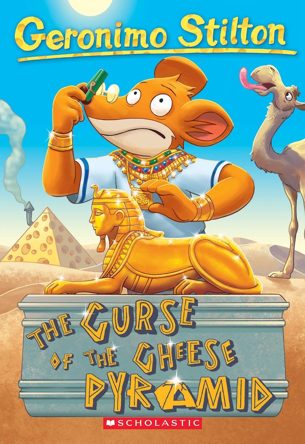 Front cover of the book 'The Curse of the Cheese Pyramid (Geronimo Stilton #2)' by Elisabetta Dami.