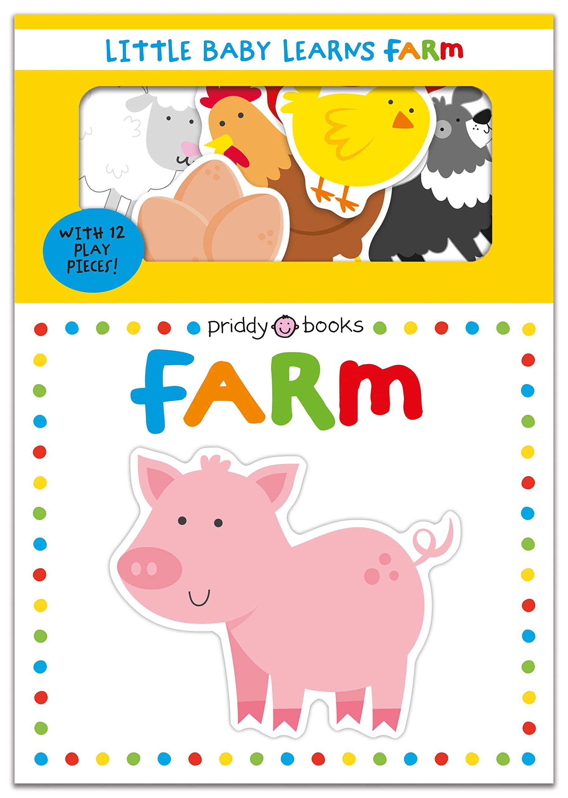 Front cover of the book 'Little Baby Learns: Farm' by Roger Priddy.