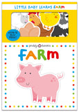 Front cover of the book 'Little Baby Learns: Farm' by Roger Priddy.