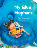 Front cover of the book 'My Blue Elephant' by Vidya Varadarajan.