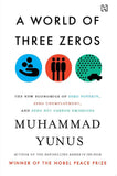 Front cover of the book 'A WORLD OF THREE ZEROS' by Muhammad Yunus.