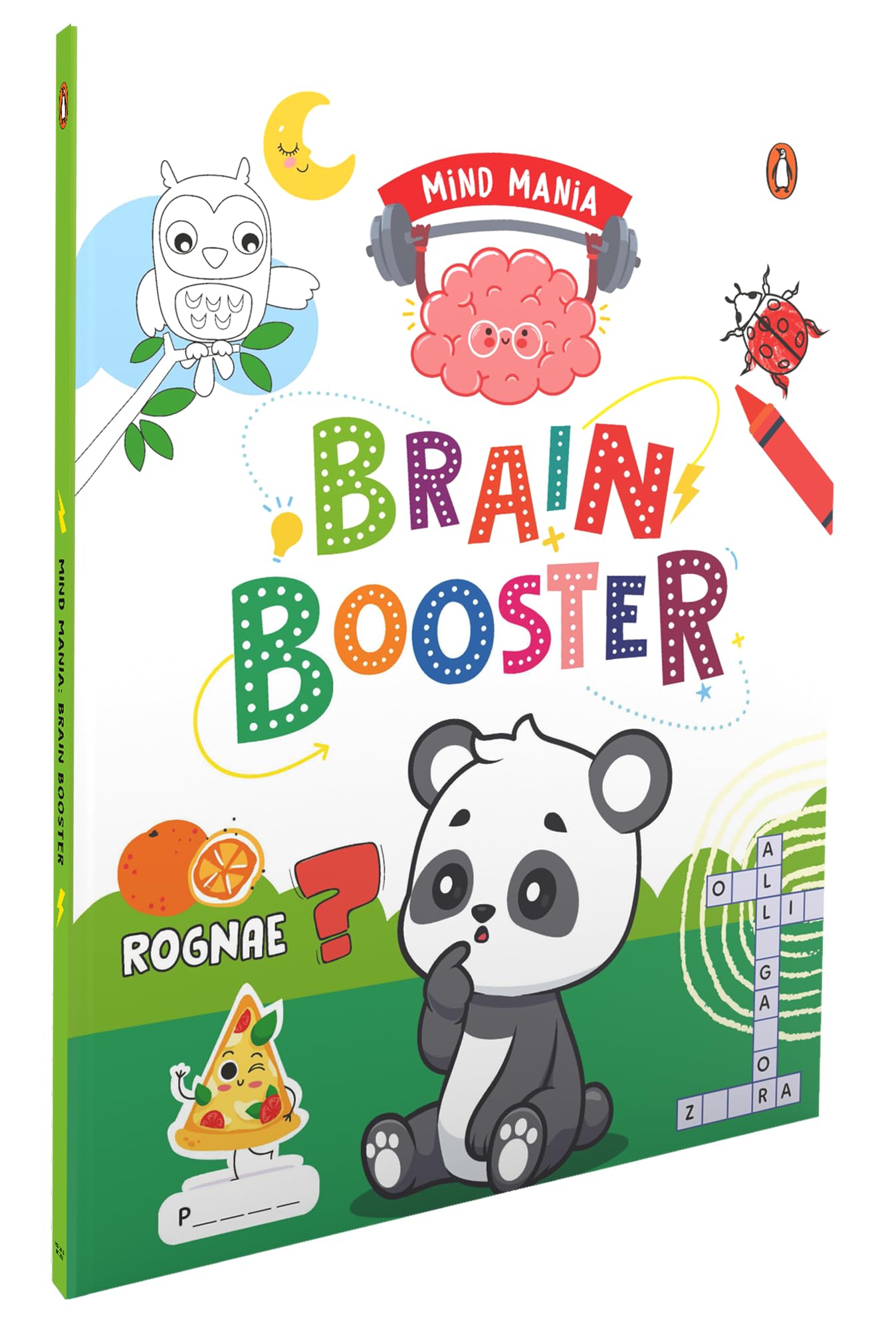 Front cover of the book 'MIND MANIA: Brain Booster: Fun and Interactive Activity Book for PreSchool Kids, Toddlers | Includes Puzzles, Mazes, Jum' by Penguin.