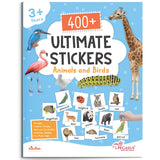 Front cover of the book '400+ Ultimate Stickers Book - Animals and Birds for 3+ Years Kids' by Team Pegasus.