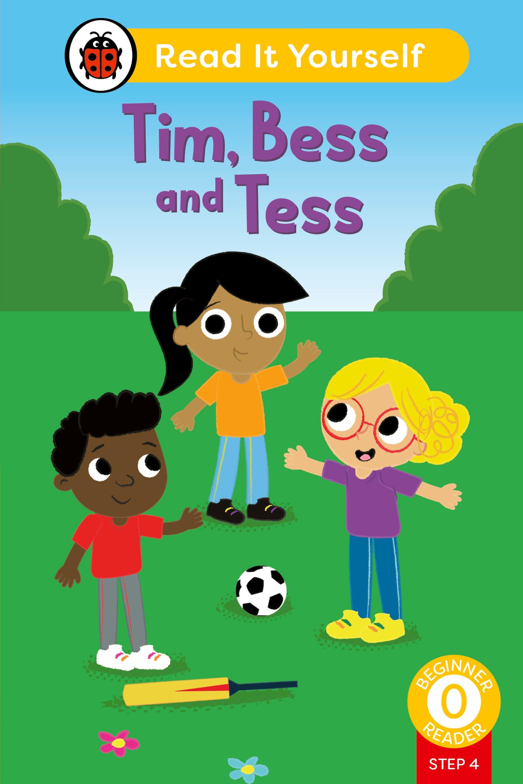 Front cover of the book 'Tim, Bess and Tess (Phonics Step 4): Read It Yourself - Level 0 Beginner Reader (Ladybird)' by Ladybird.