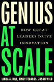 Front cover of the book 'Genius at Scale: How Great Leaders Drive Innovation' by Emily Tedards.