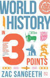 Front cover of the book 'World History in 3 Points' by Sangeeth, Zac.