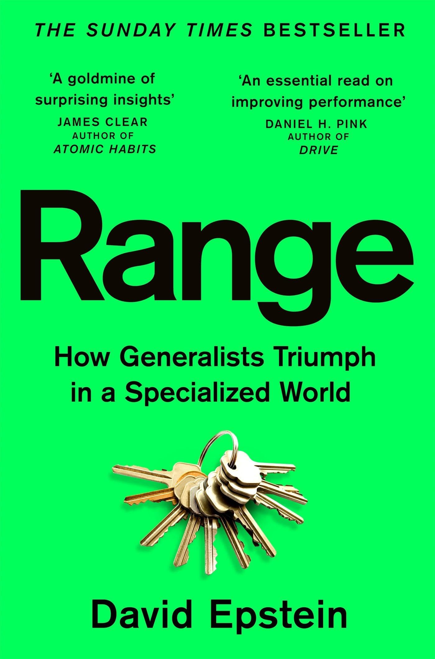 Front cover of the book 'Range: How Generalists Triumph in a Specialized World' by David Epstein.