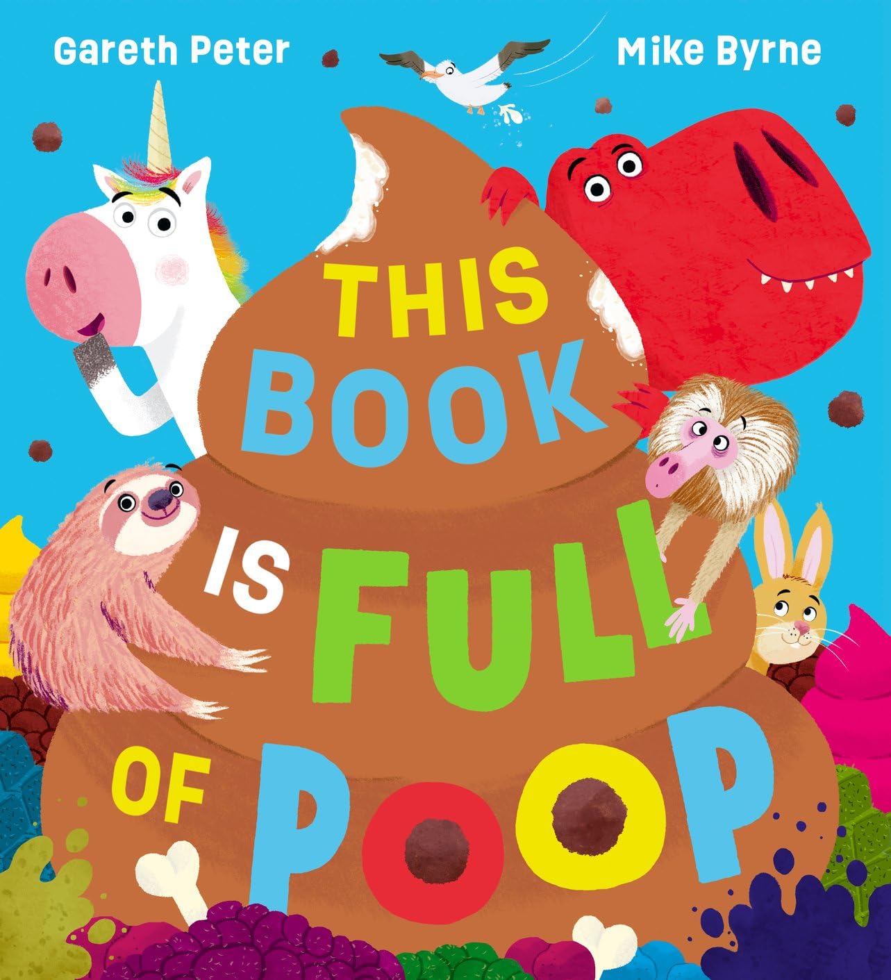 Front cover of the book 'THIS BOOK IS FULL OF POOP' by Gareth Peter.