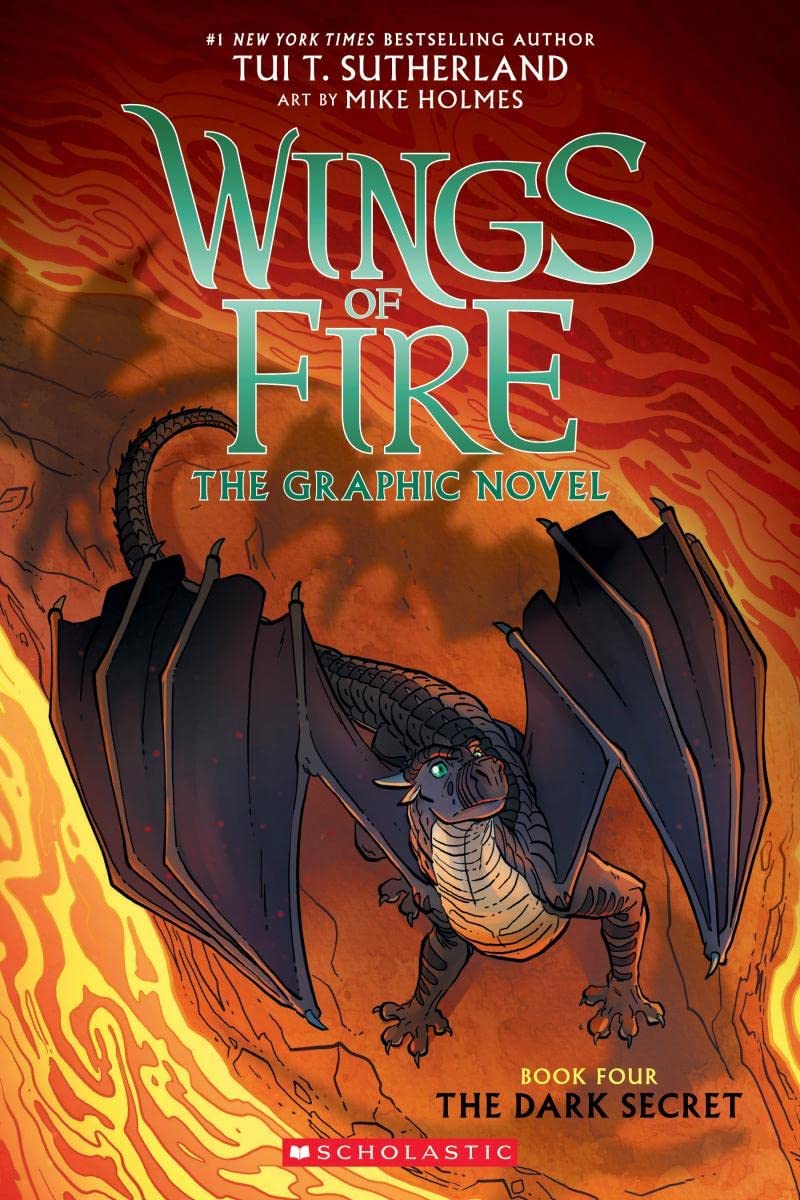 Front cover of the book 'Wings of Fire Graphic Novel #04: The Dark Secret (Graphix)' by Tui T. Sutherland.